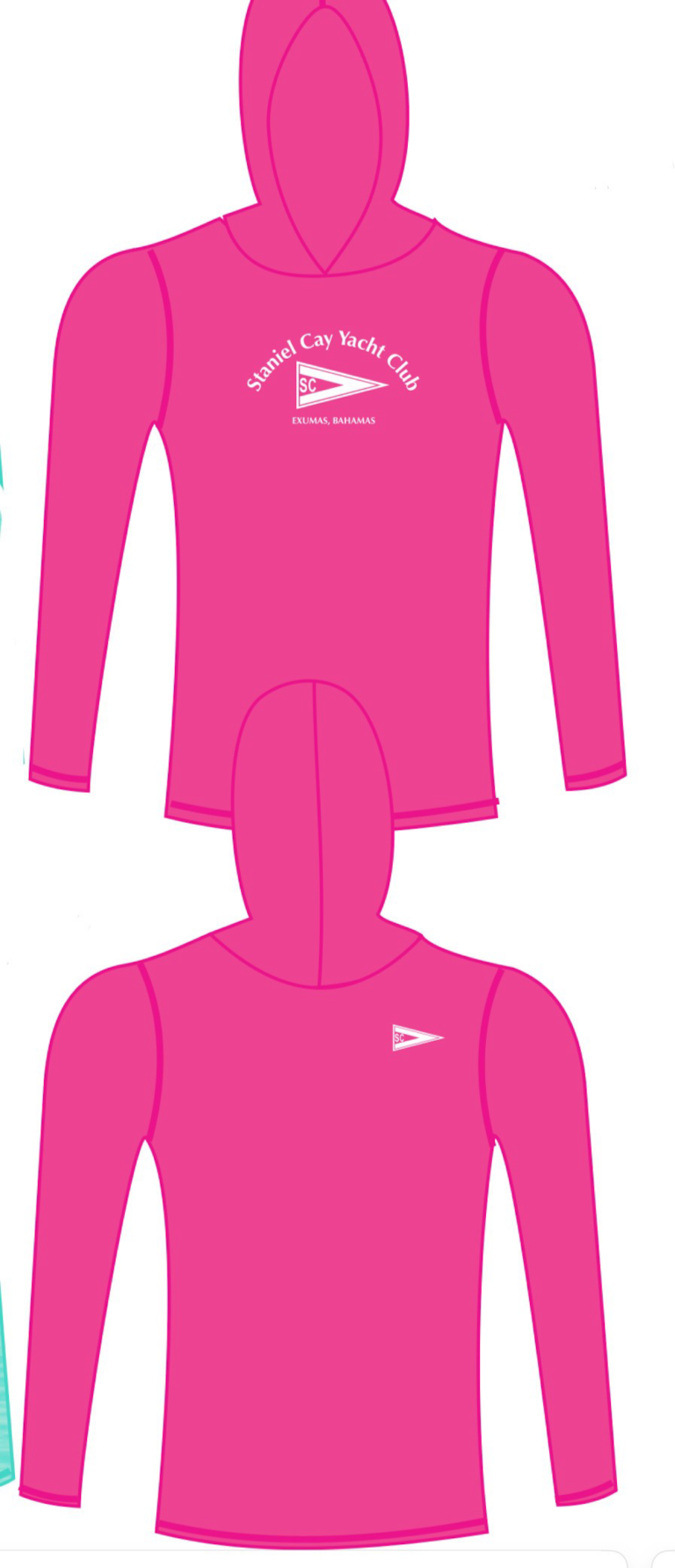 Youth Fuschia Hooded Sunshirt