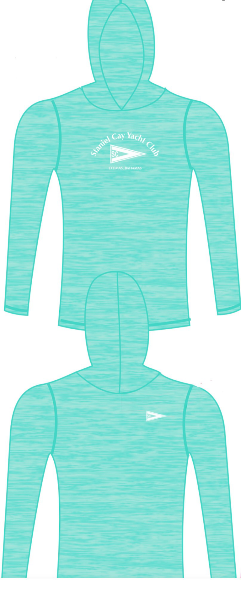 Youth Mint Hooded Sunshirt S