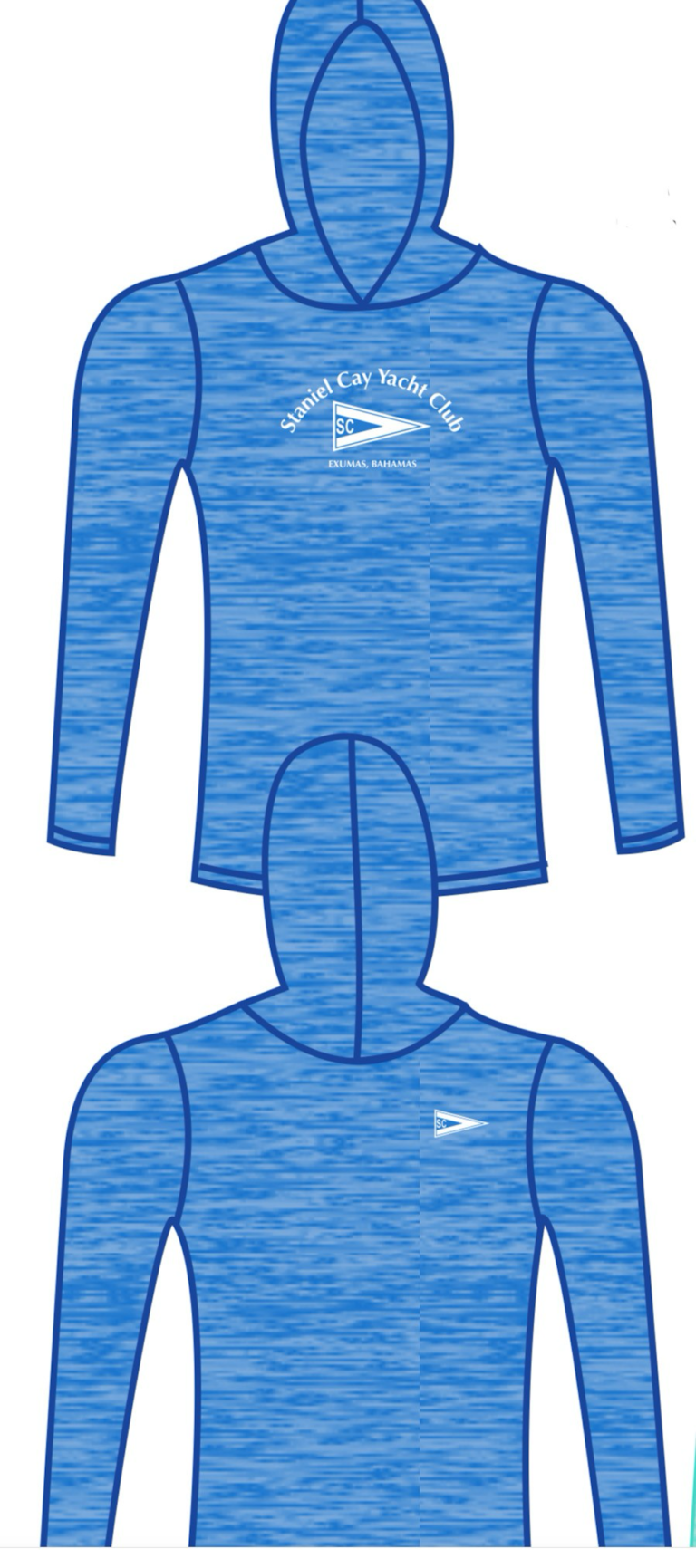 Youth Royal Hooded Sunshirt S