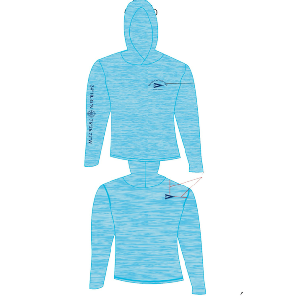 Ocean Blue Hooded Sunshirt