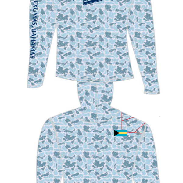 Hooded Blue Camo Sunshirt